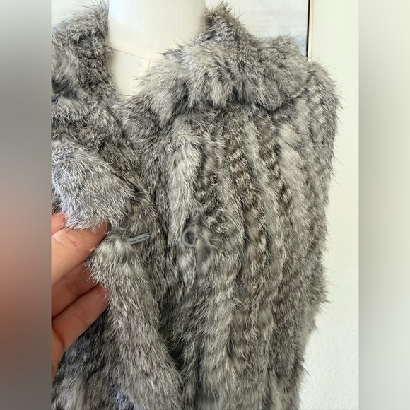 Bagatelle 100% Genuine Rabbit Fur Size S Winter Grey - Picture 11 of 16